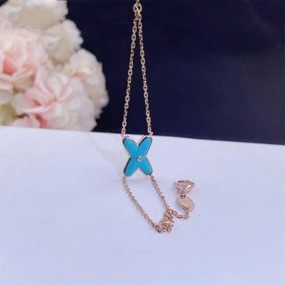 [Clara Jewels]JEUX BRACELET TURQUOISE PINK GOLD 1 DIAMOND