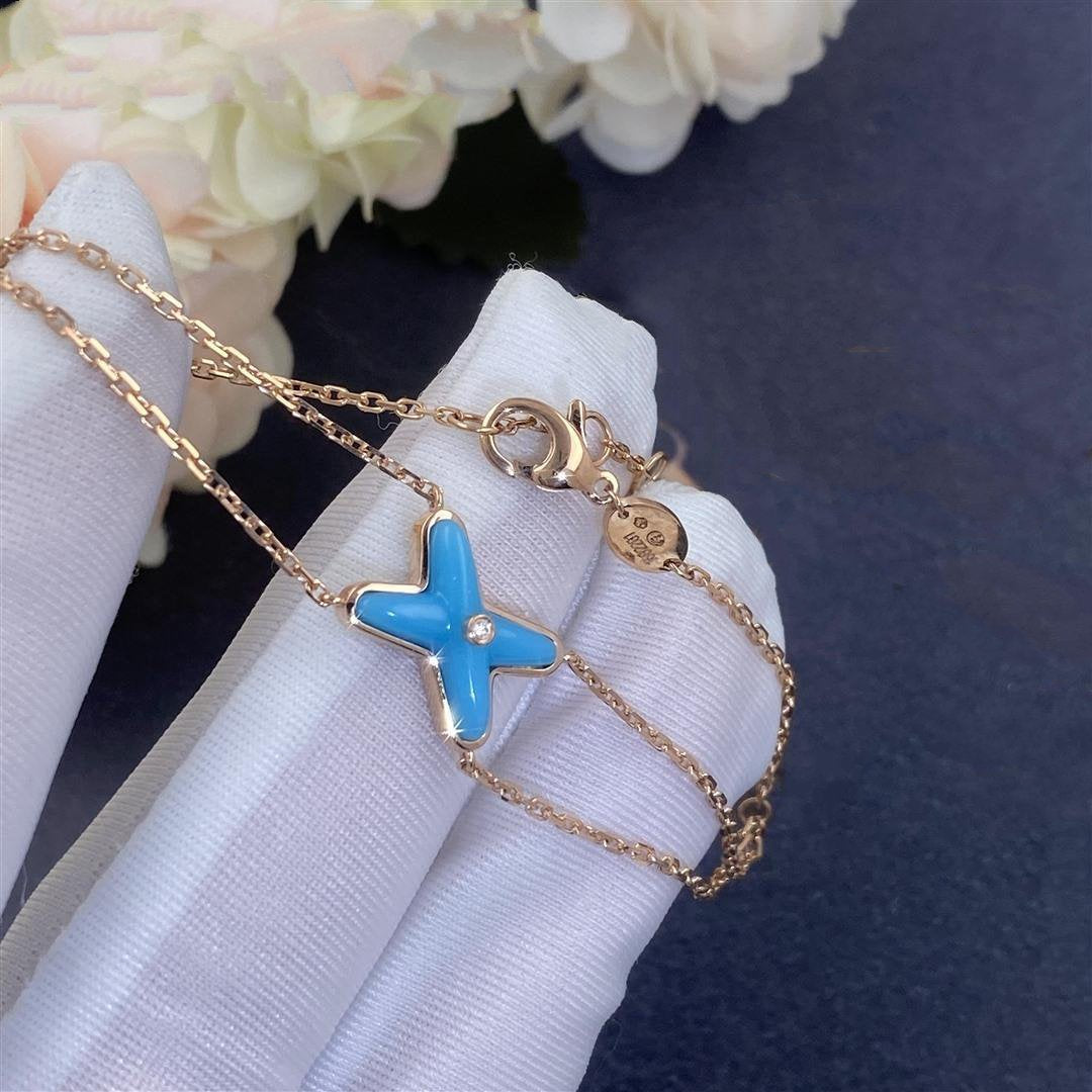 [Clara Jewels]JEUX BRACELET TURQUOISE PINK GOLD 1 DIAMOND