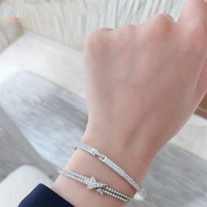 [Clara Jewels]JEUX DE BRACELET DIAMONDS SILVER
