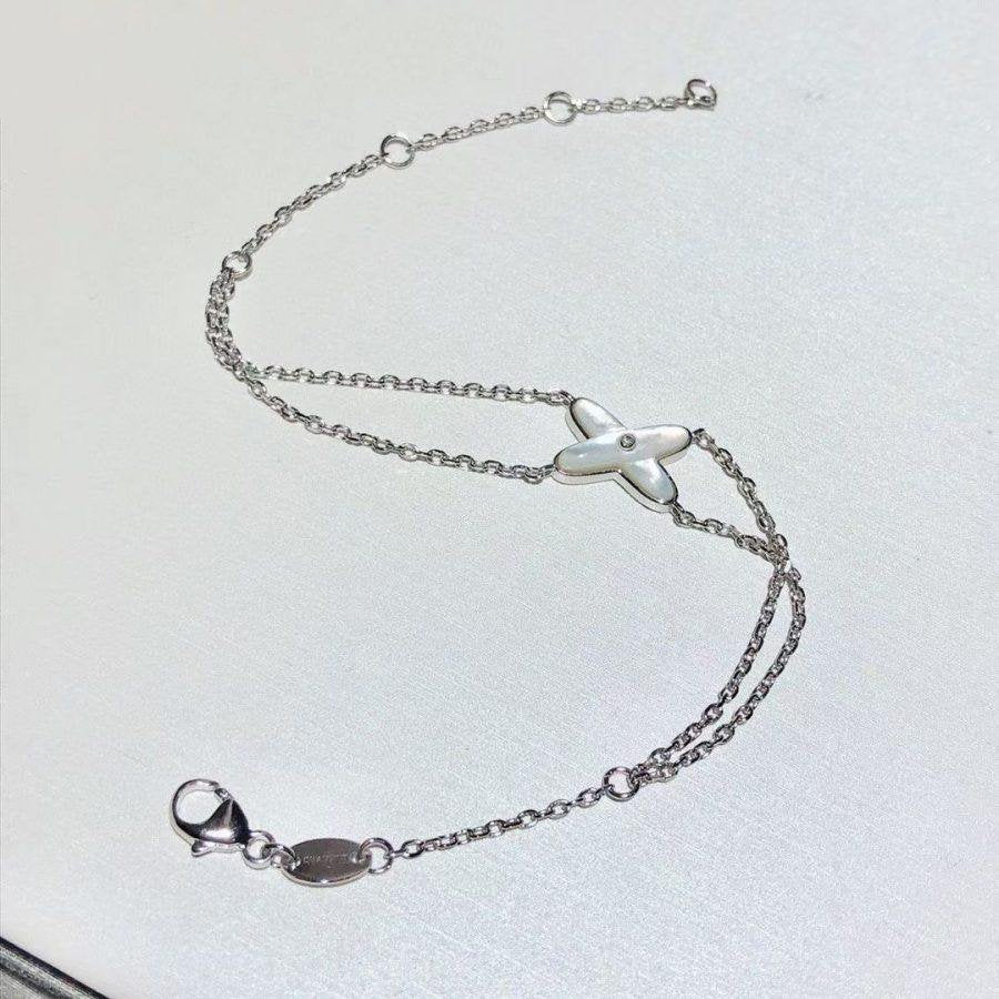 [Clara Jewels]JEUX BRACELET WHITE MOP SILVER 1 DIAMOND