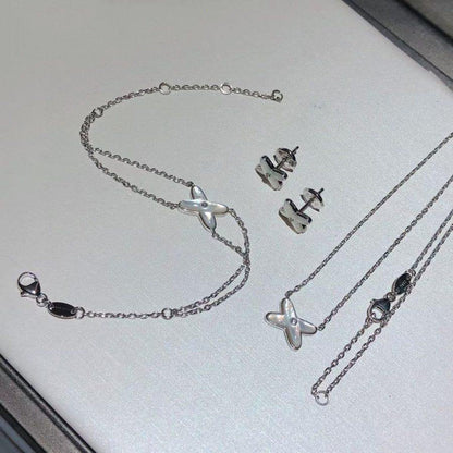 [Clara Jewels]JEUX BRACELET WHITE MOP SILVER 1 DIAMOND