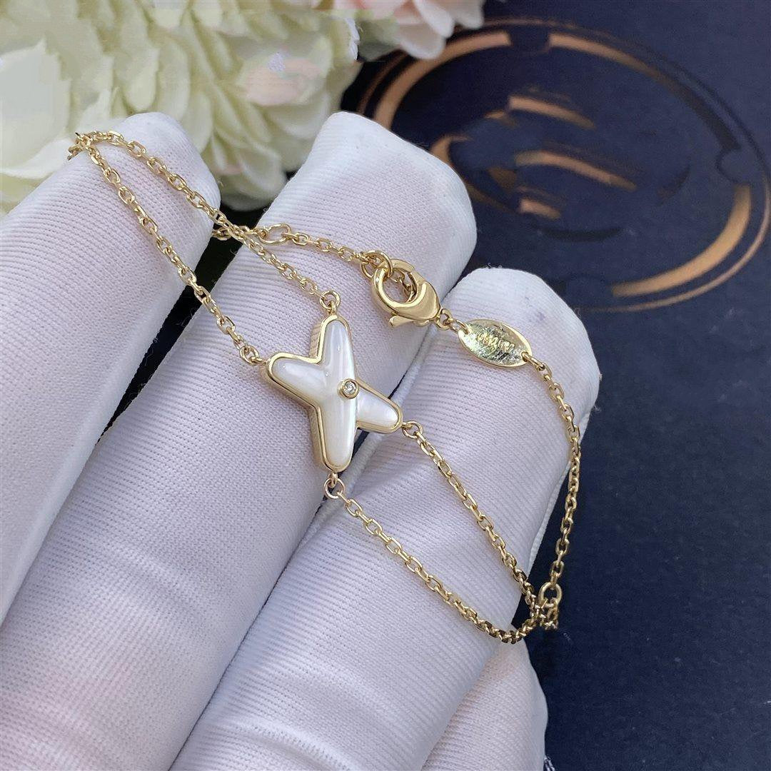 [Clara Jewels]JEUX BRACELET WHITE MOP GOLD 1 DIAMOND