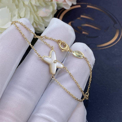 [Clara Jewels]JEUX BRACELET WHITE MOP GOLD 1 DIAMOND