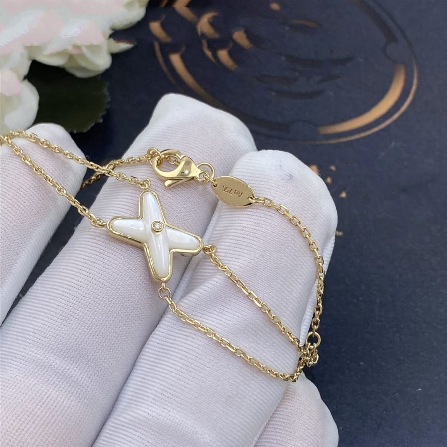 [Clara Jewels]JEUX BRACELET WHITE MOP GOLD 1 DIAMOND
