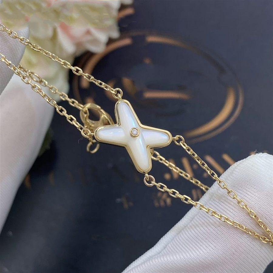 [Clara Jewels]JEUX BRACELET WHITE MOP GOLD 1 DIAMOND
