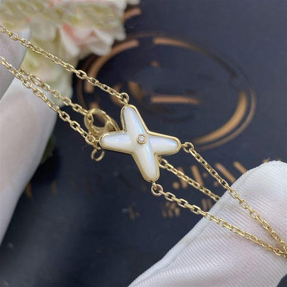 [Clara Jewels]JEUX BRACELET WHITE MOP GOLD 1 DIAMOND