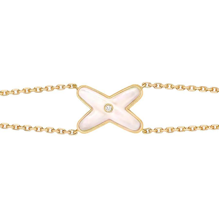 [Clara Jewels]JEUX BRACELET WHITE MOP GOLD 1 DIAMOND