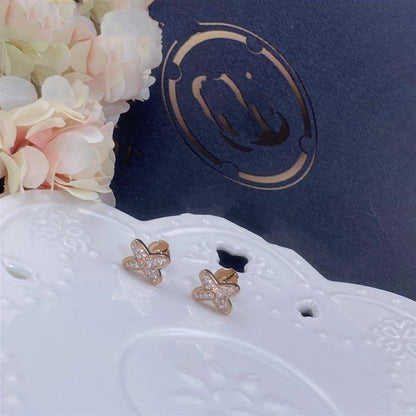 [Clara Jewels]JEUX DE PINK GOLD DIAMOND EARRINGS