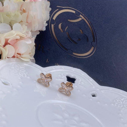 [Clara Jewels]JEUX DE PINK GOLD DIAMOND EARRINGS