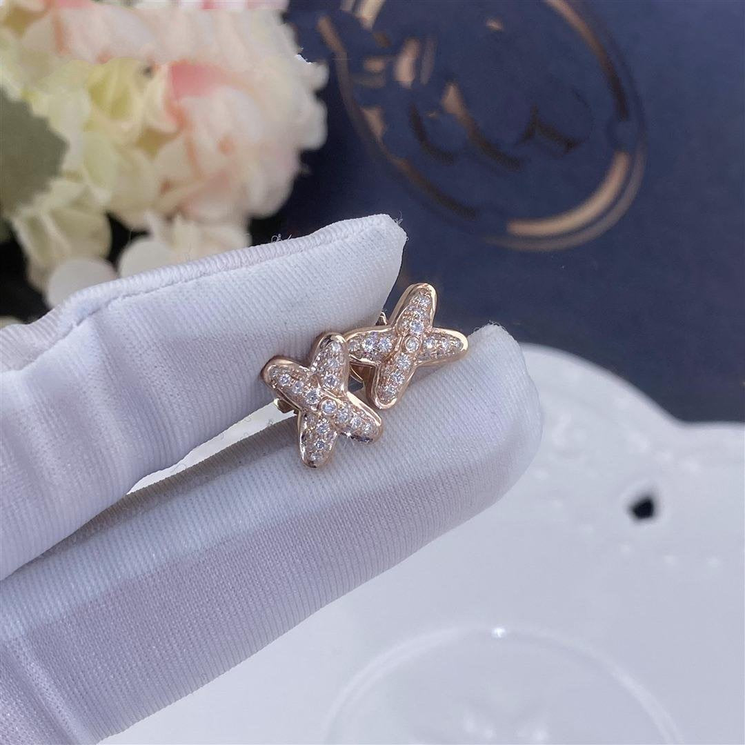 [Clara Jewels]JEUX DE PINK GOLD DIAMOND EARRINGS