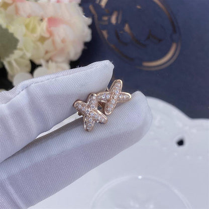 [Clara Jewels]JEUX DE PINK GOLD DIAMOND EARRINGS