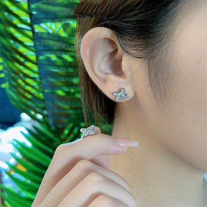 [Clara Jewels]JEUX DE SILVER DIAMOND EARRINGS
