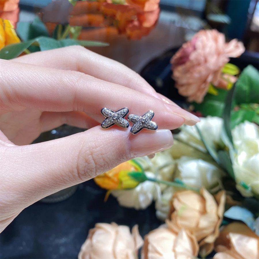 [Clara Jewels]JEUX DE SILVER DIAMOND EARRINGS