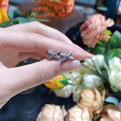 [Clara Jewels]JEUX DE SILVER DIAMOND EARRINGS