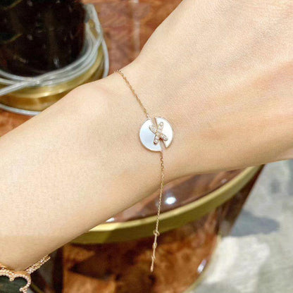 [Clara Jewels]JEUX DE BRACELET MOP PINK GOLD DIAMONDS