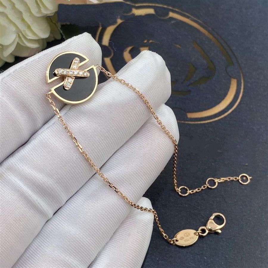 [Clara Jewels]JEUX DE BRACELET ONYX PINK GOLD DIAMOND