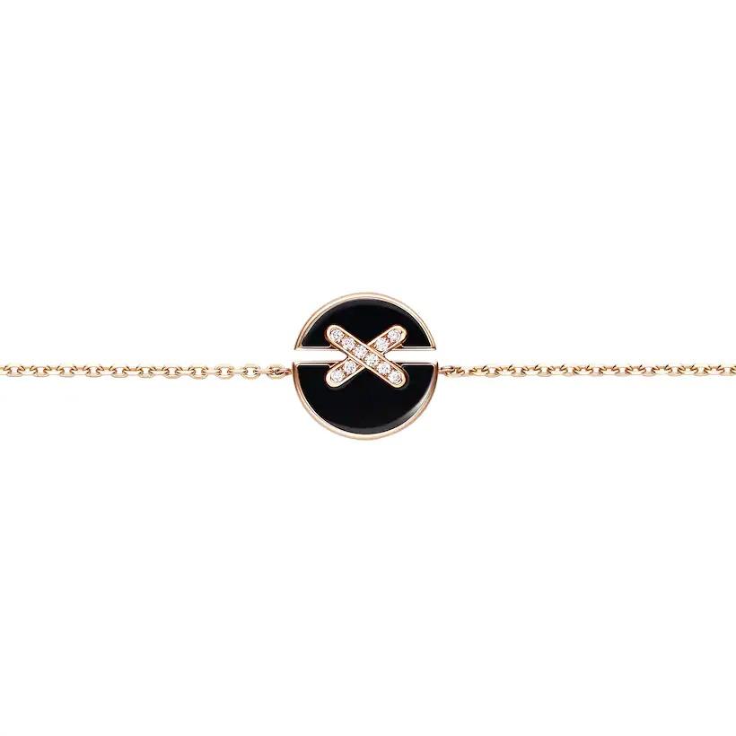[Clara Jewels]JEUX DE BRACELET ONYX PINK GOLD DIAMOND