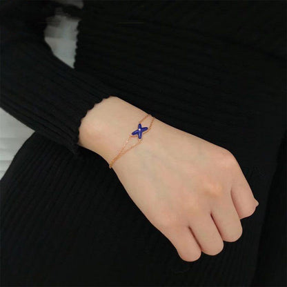 [Clara Jewels]Hollow Design Four-Leaf Clover Flower Shape Ring