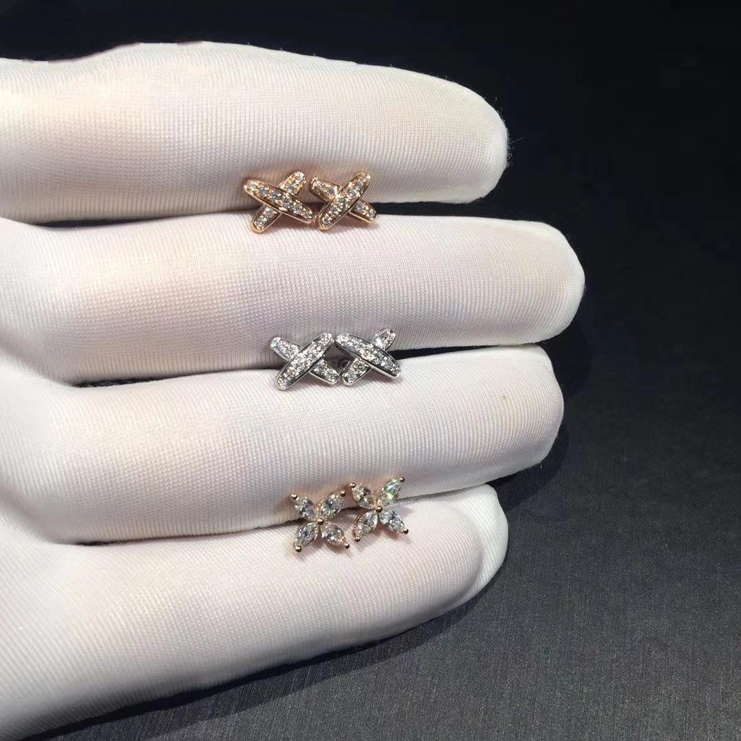 [Clara Jewels]JEUX DE DIAMOND EARRINGS