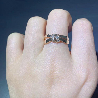 [Clara Jewels]LIENS RING PINK GOLD DIAMOND