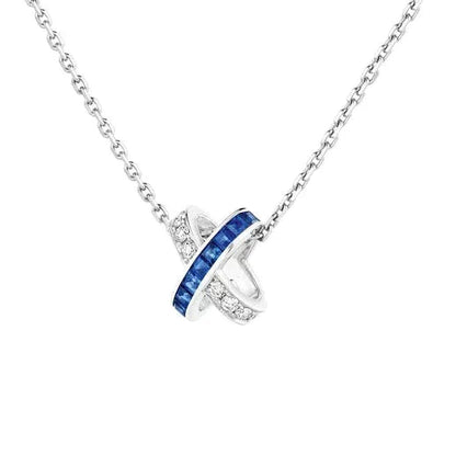 [Clara Jewels]LIENS DIAMOND SILVER NECKLACE