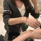 [Clara Jewely]Move Noa Rose Gold Pav茅 Diamond Bangle Bracelet