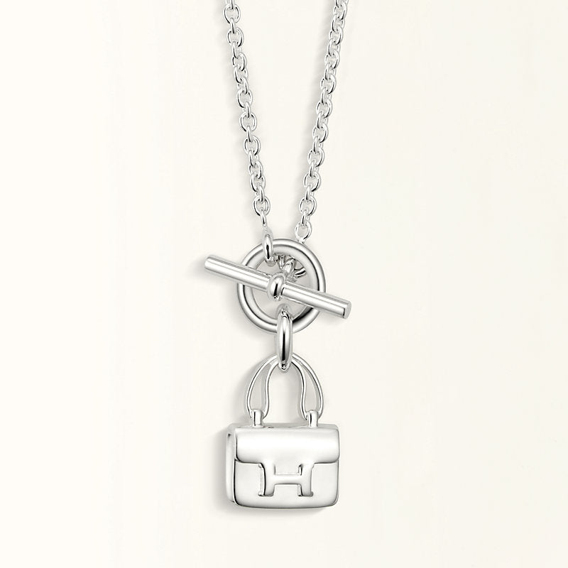[Clara Jewels]POP H PEDANT SILVER NECKLACE