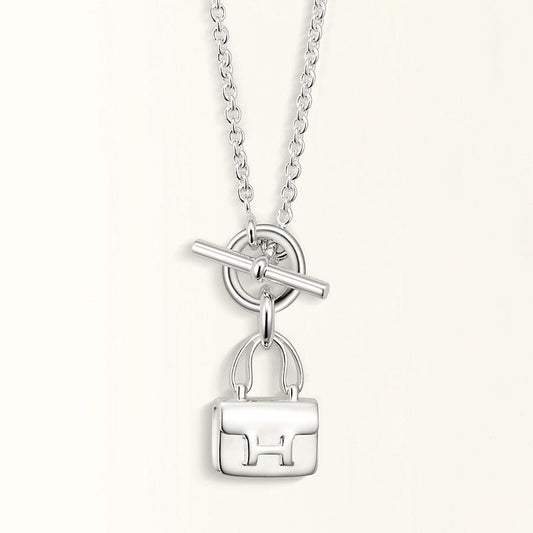 [Clara Jewels]POP H PEDANT SILVER NECKLACE