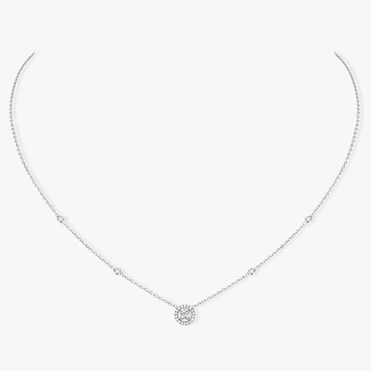 [Clara Jewely]Diamond Necklace 0,20ct Brilliant Shape Joy