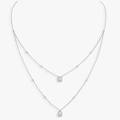 [Clara Jewely]Diamond Necklace My Twin 2 Rows