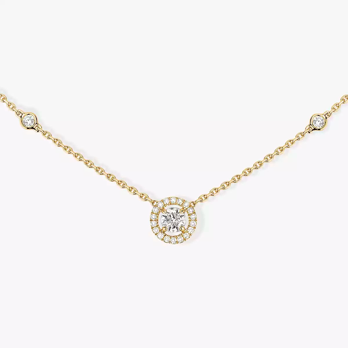 [Clara Jewely]Diamond Necklace 0,20ct Brilliant Shape Joy
