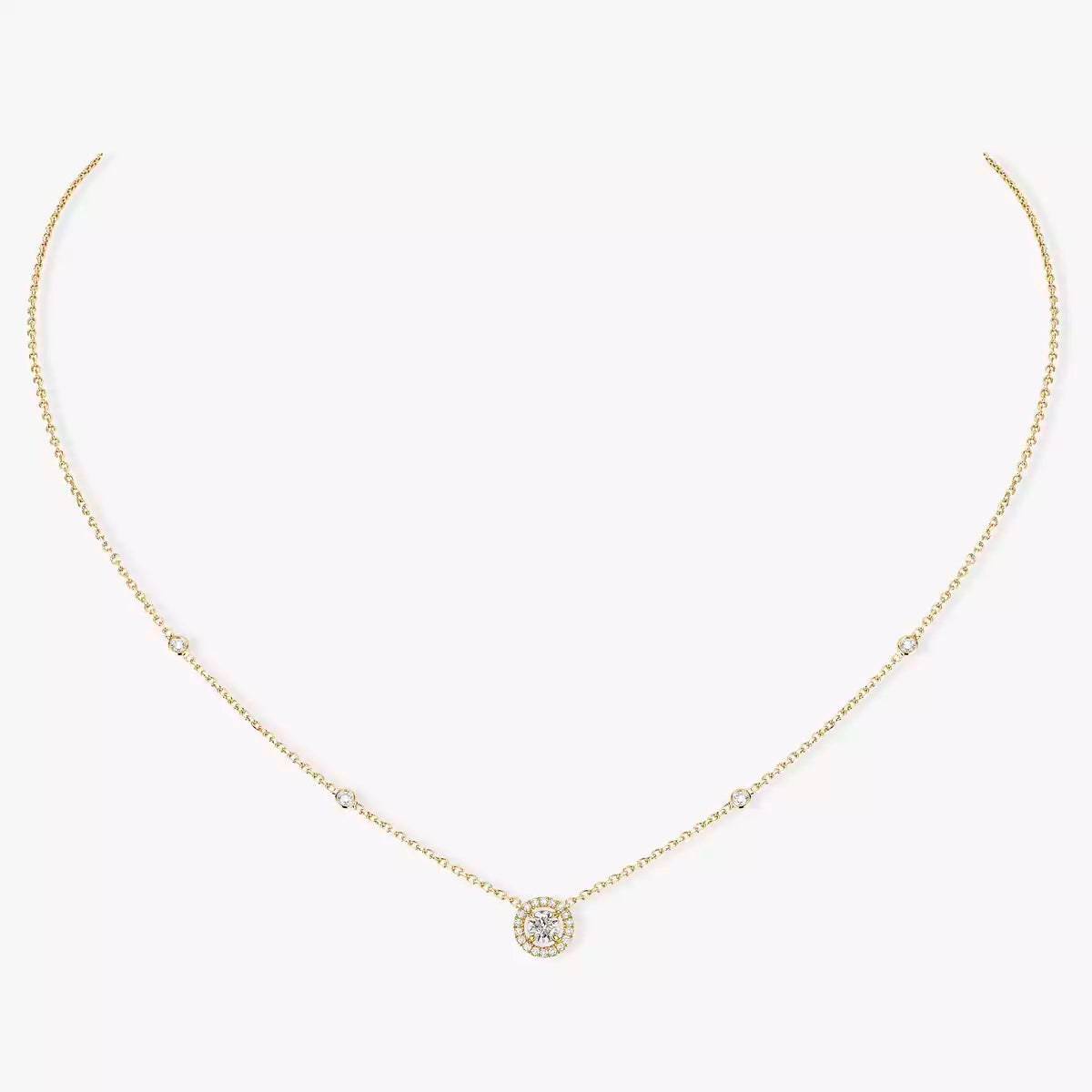 [Clara Jewely]Diamond Necklace 0,20ct Brilliant Shape Joy