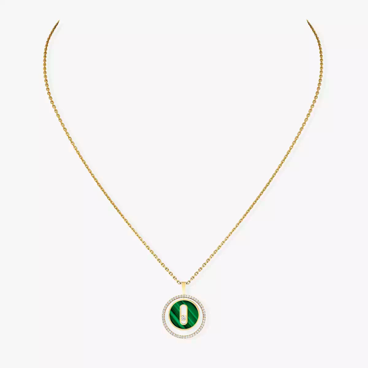 [Clara Jewely]Lucky Move Diamond Necklace in Rose Gold and White Mother-of-Pearl