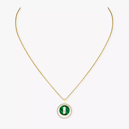 [Clara Jewely]Lucky Move Diamond Necklace in Rose Gold and White Mother-of-Pearl