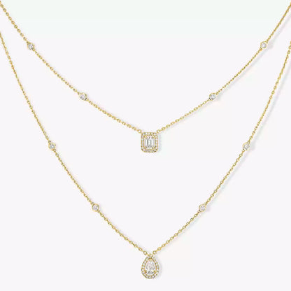 [Clara Jewely]Diamond Necklace My Twin 2 Rows
