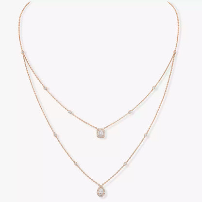 [Clara Jewely]Diamond Necklace My Twin 2 Rows