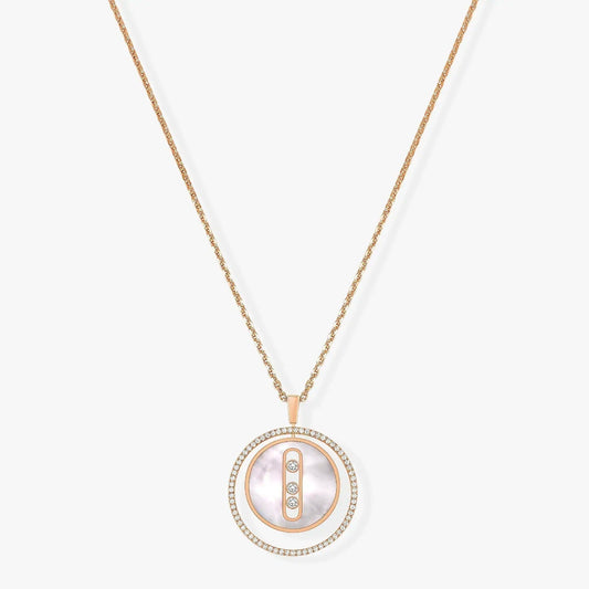 [Clara Jewely]LUCKY MOVE MM NACRE BLANCHE DIAMOND NECKLACE