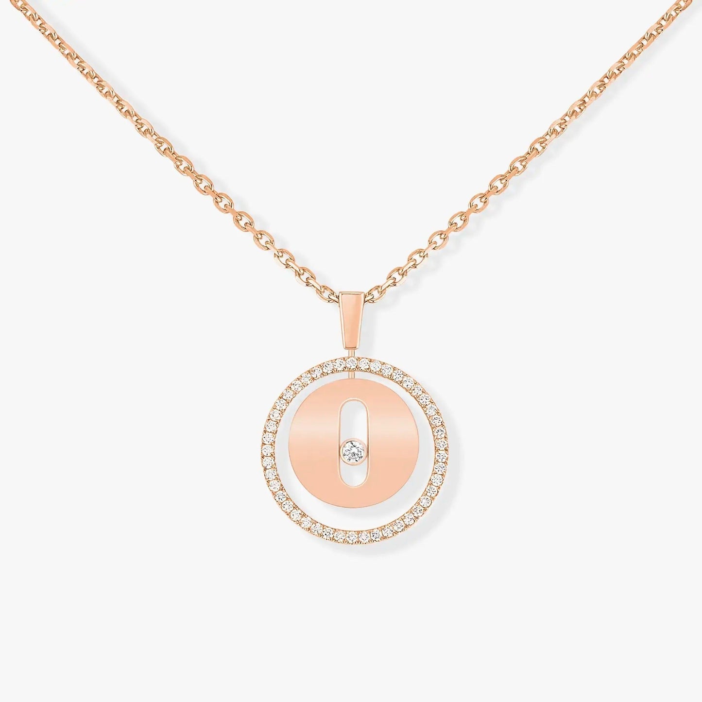 [Clara Jewely]LUCKY MOVE PM NECKLACE PINK GOLD DIAMOND