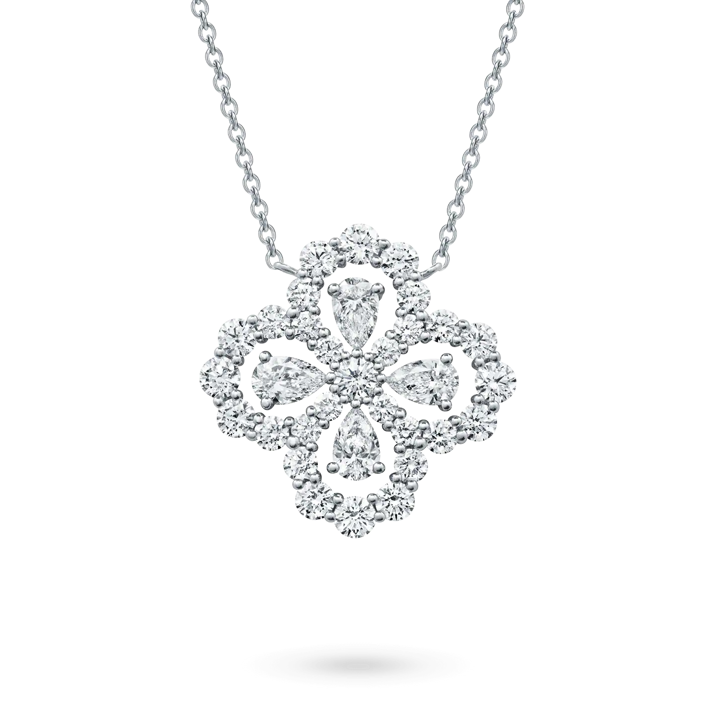 [Clara Jewels]LOOP NECKLACE FULL MOTIF DIAMOND 16MM MULTIPLE COLORS