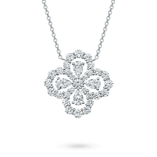[Clara Jewels]LOOP NECKLACE FULL MOTIF DIAMOND 16MM MULTIPLE COLORS