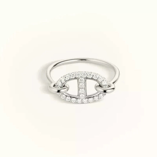 [Clara Jewels]RONDE SMALL SILVER DIAMOND RING