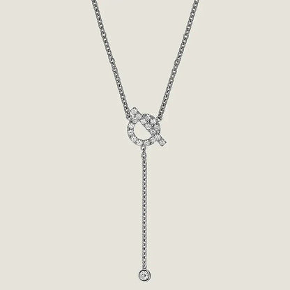 [Clara Jewels]FINESSE SILVER DIAMOND NECKLACE