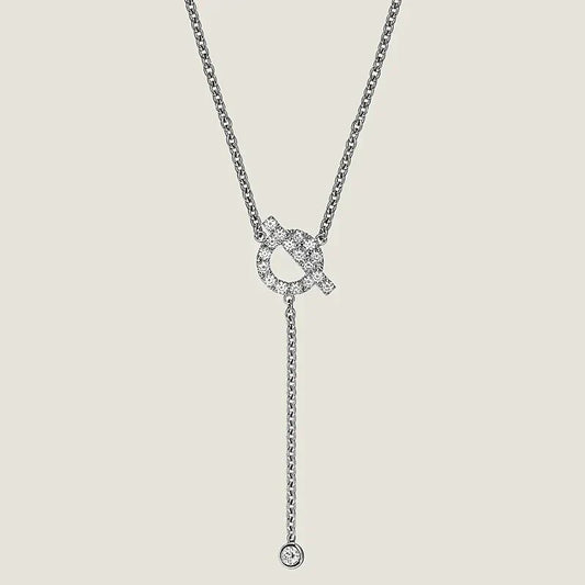[Clara Jewels]FINESSE SILVER DIAMOND NECKLACE