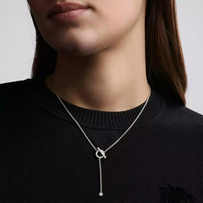 [Clara Jewels]FINESSE SILVER DIAMOND NECKLACE