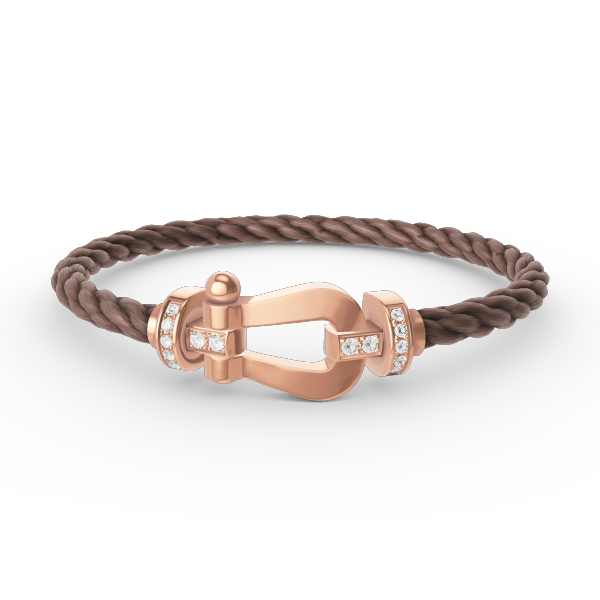 [Clara Jewels]FORCE LARGE HORSESHOE HALF DIAMOND BRACELET ROSE GOLD