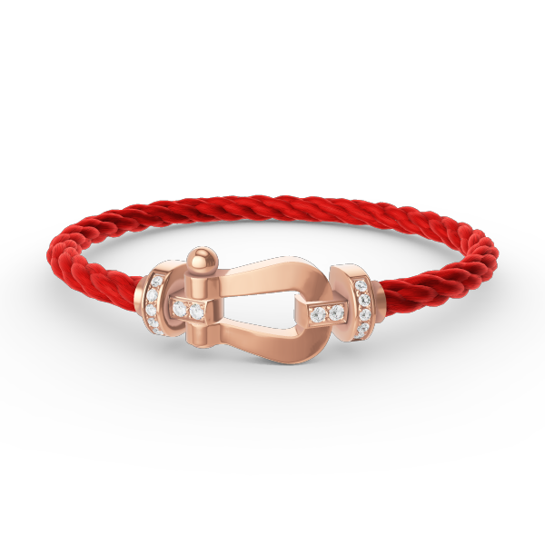 [Clara Jewels]FORCE LARGE HORSESHOE HALF DIAMOND BRACELET ROSE GOLD
