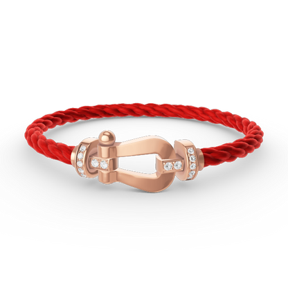 [Clara Jewels]FORCE LARGE HORSESHOE HALF DIAMOND BRACELET ROSE GOLD