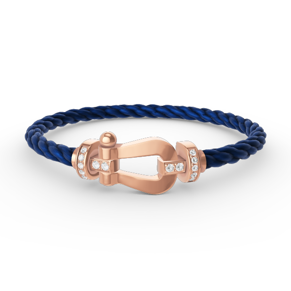 [Clara Jewels]FORCE LARGE HORSESHOE HALF DIAMOND BRACELET ROSE GOLD