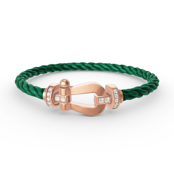 [Clara Jewels]FORCE LARGE HORSESHOE HALF DIAMOND BRACELET ROSE GOLD