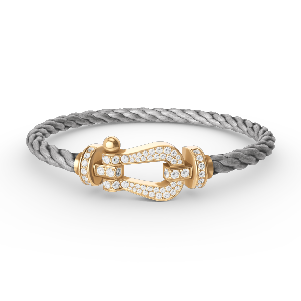 [Clara Jewels]FORCE LARGE HORSESHOE FULL DIAMOND BRACELET GOLD